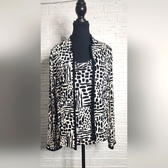 Blazer & Tank Top 2-Piece Coordinate Set, Animal Print - Picture 1 of 16